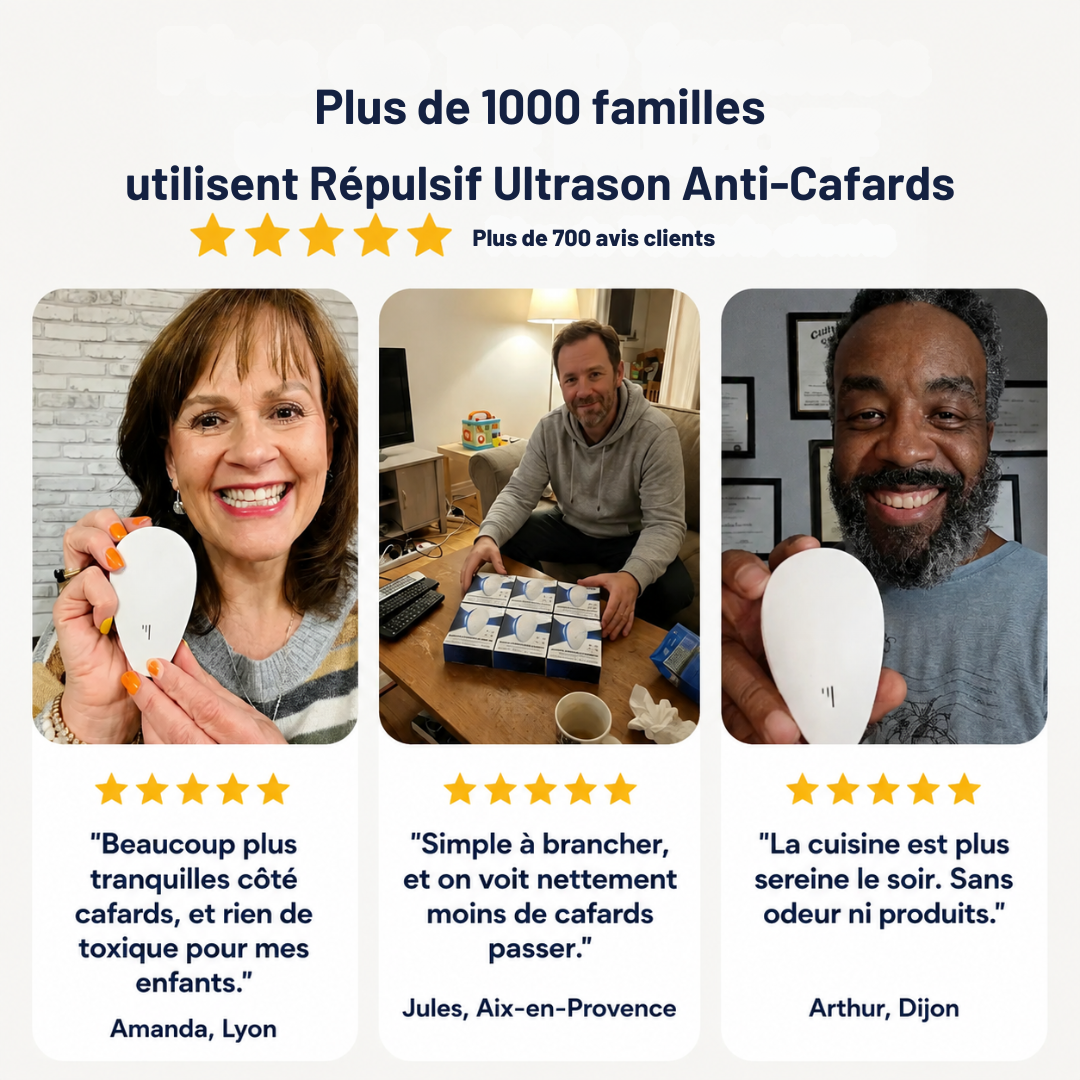 Répulsif Ultrason Anti-Cafards Sans Produits Chimiques