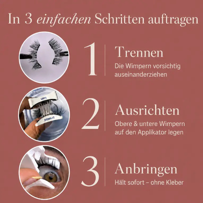 Magnetische Wimpern ohne Kleber