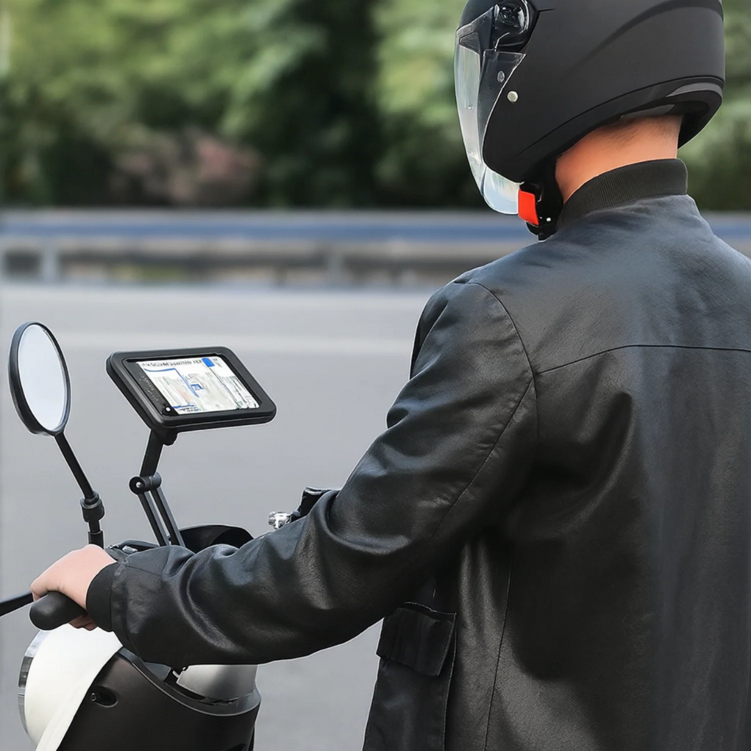 Support Téléphone Moto Étanche 360°