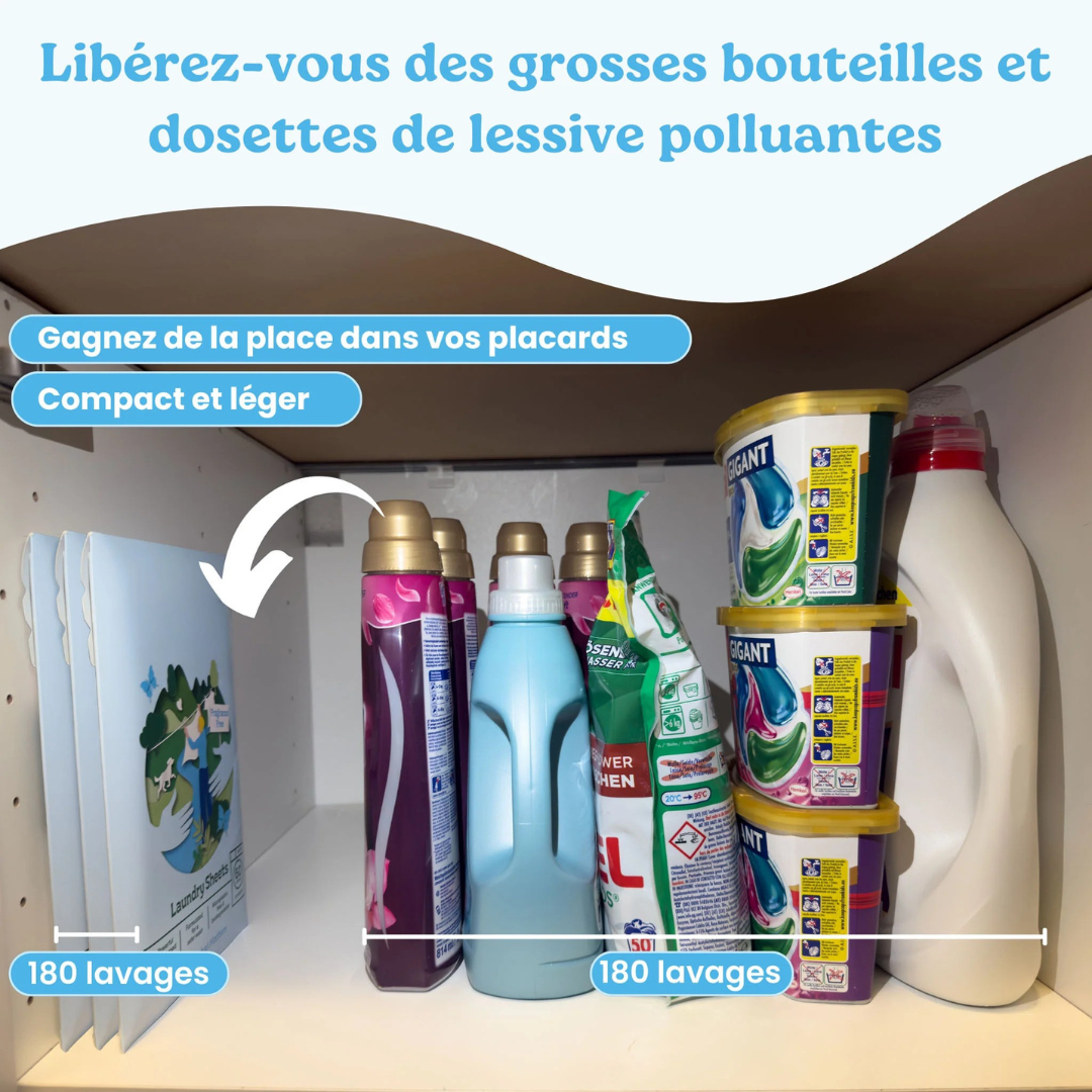 Feuilles de lessive écologiques