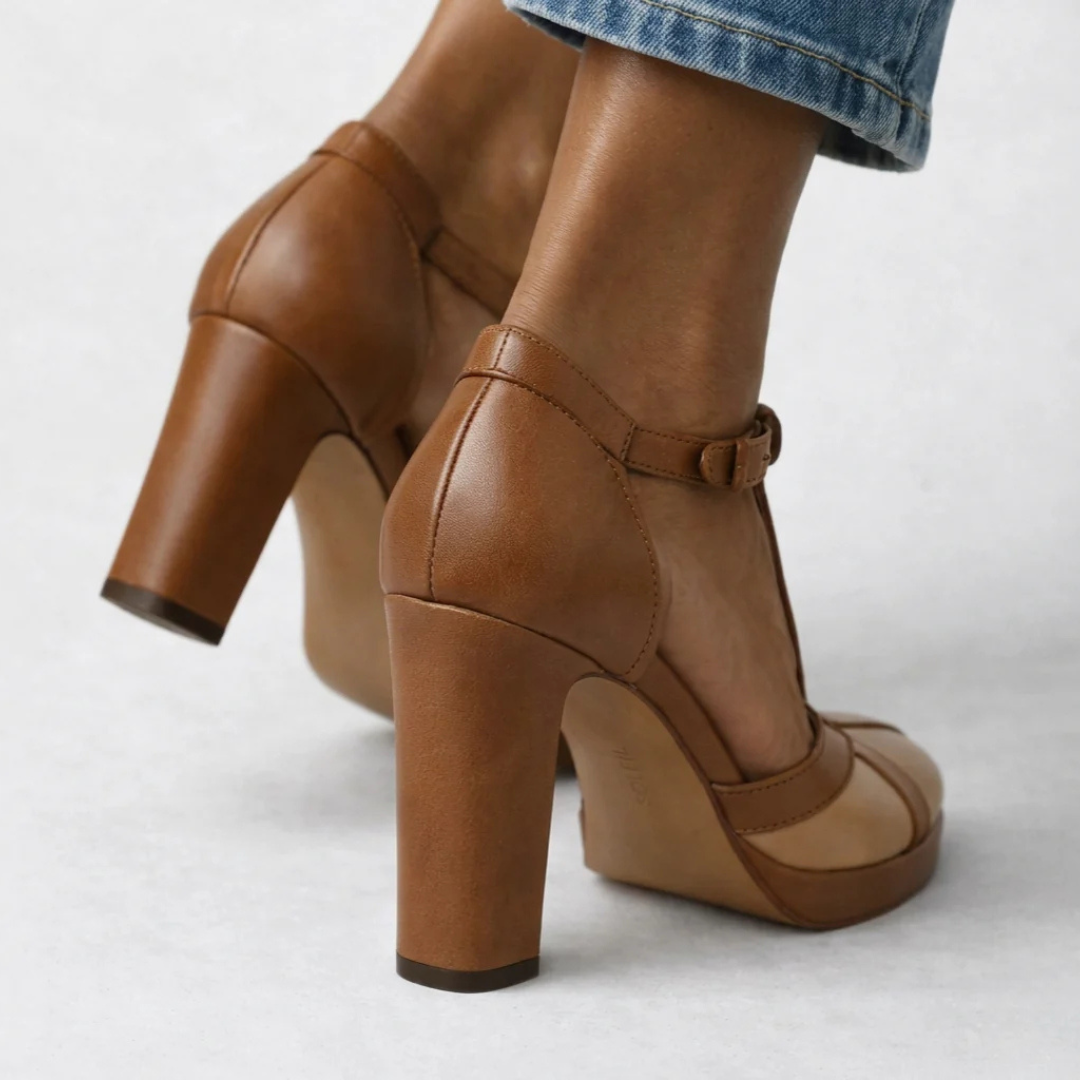 Retro-Pumps mit Absatz, ergonomischer Tragekomfort