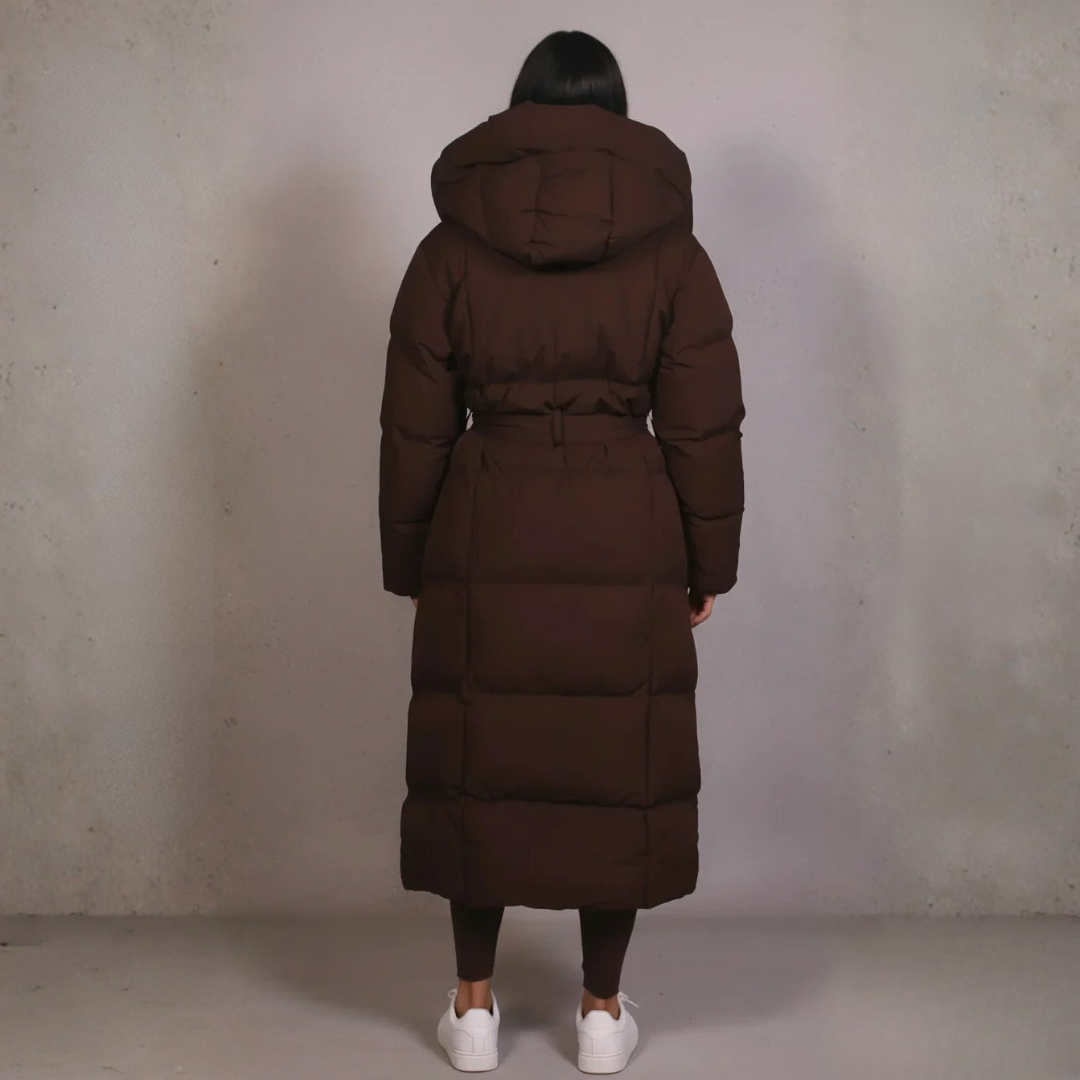 Manteau long matelassé femme