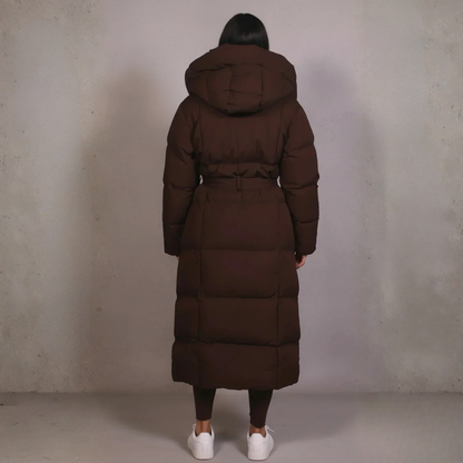 Manteau long matelassé femme