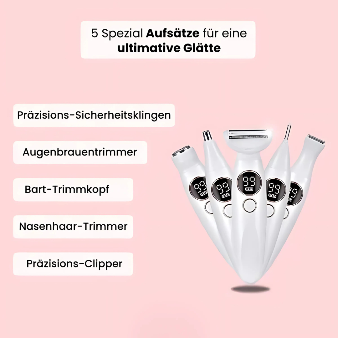 5-in-1 Haarentferner – Glatte Haut ohne Schnitte
