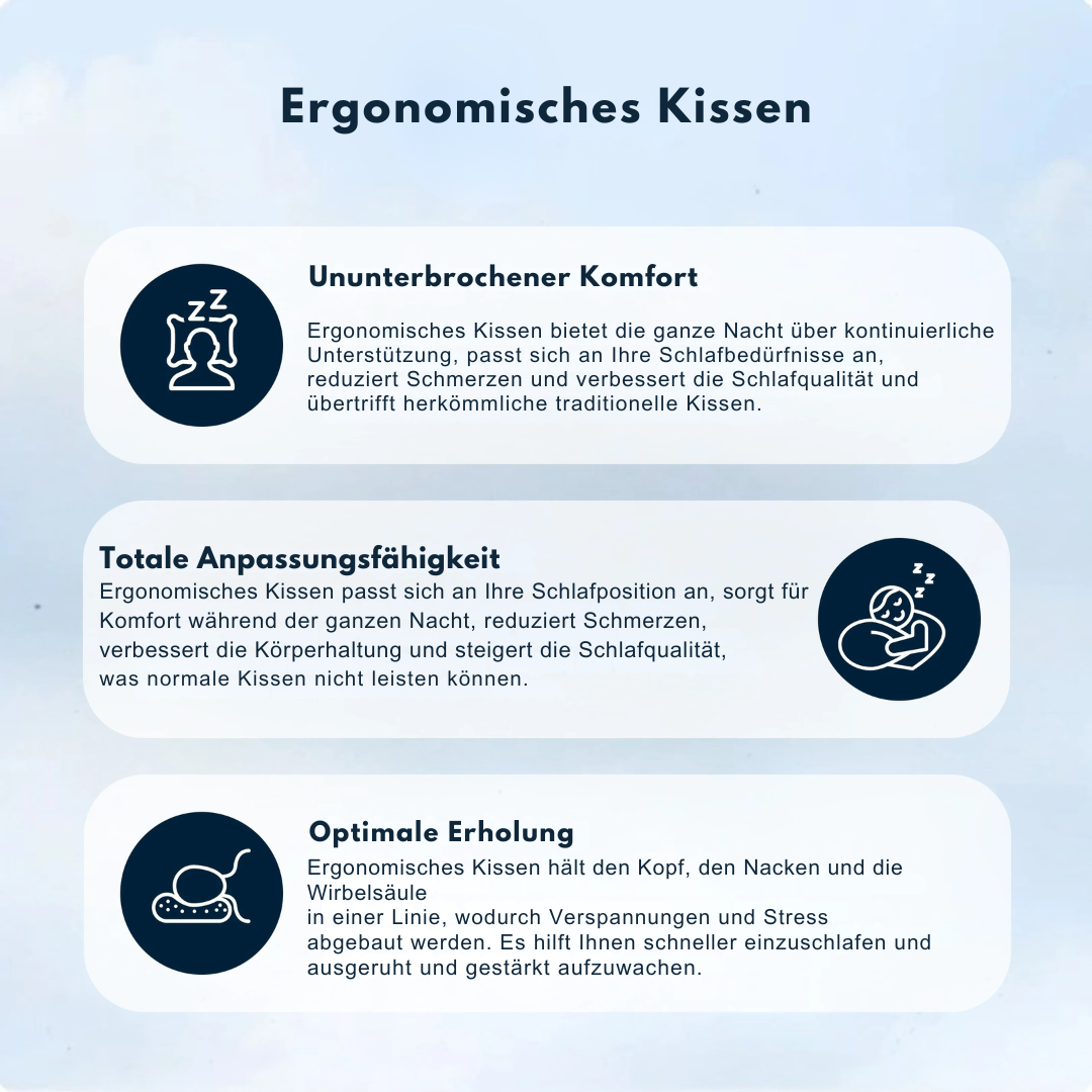 Oreiller ergonomique cervical mémoire de forme