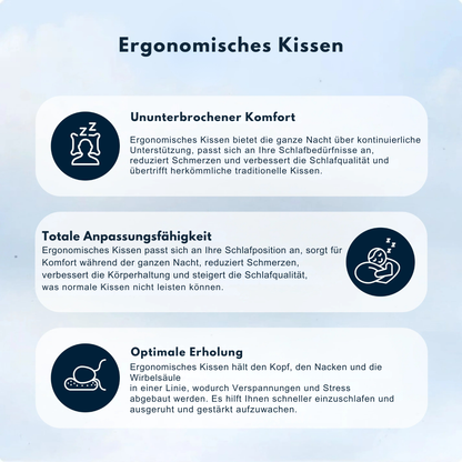 Oreiller ergonomique cervical mémoire de forme