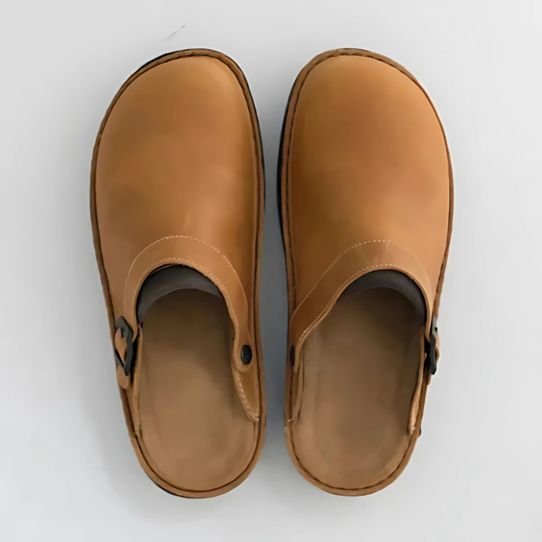 Chaussures confort en cuir sans lacets