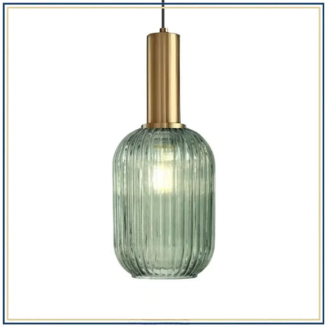 Lampadaire décoratif en verre texturé