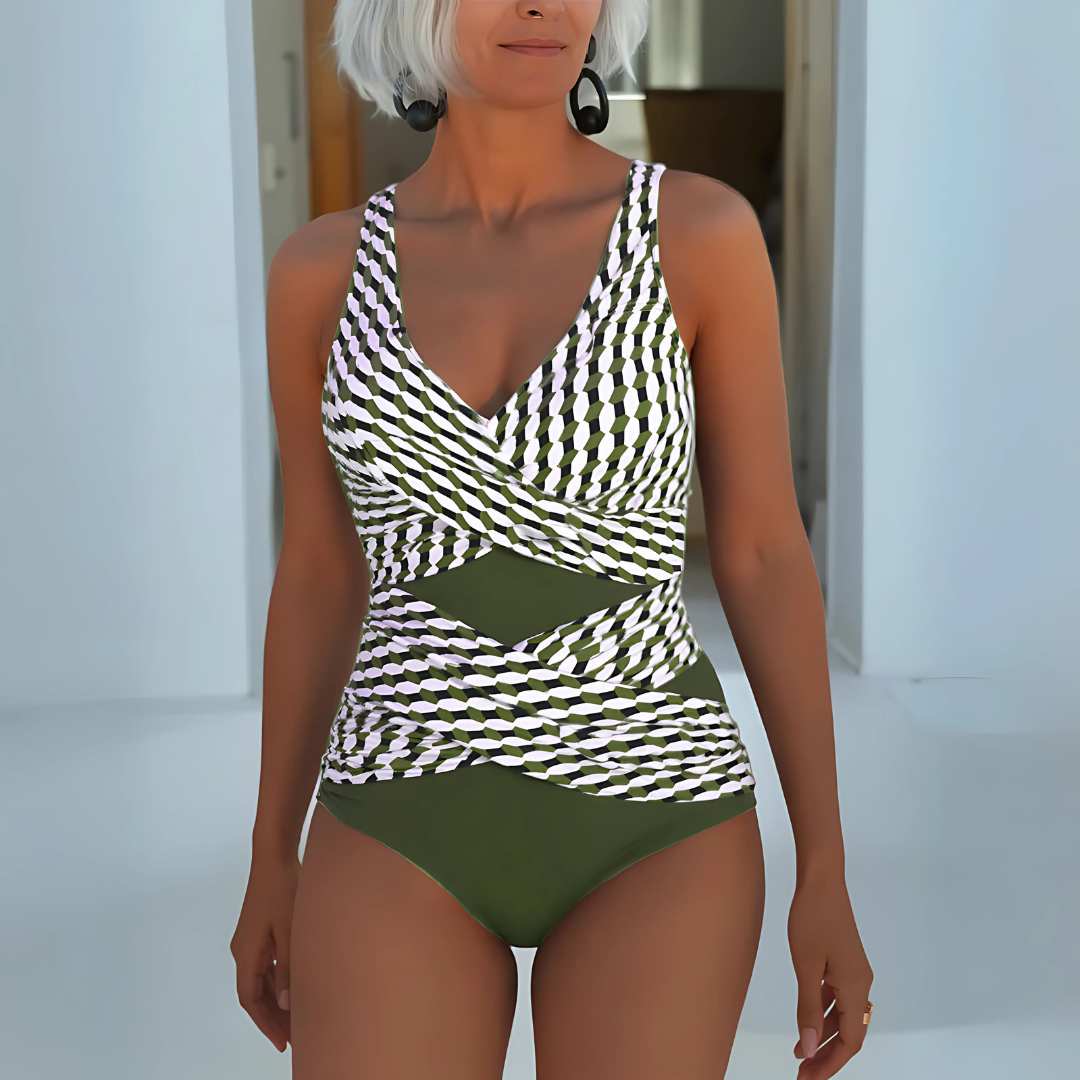 Maillot de bain croisé taille haute