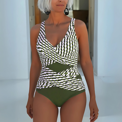Maillot de bain croisé taille haute