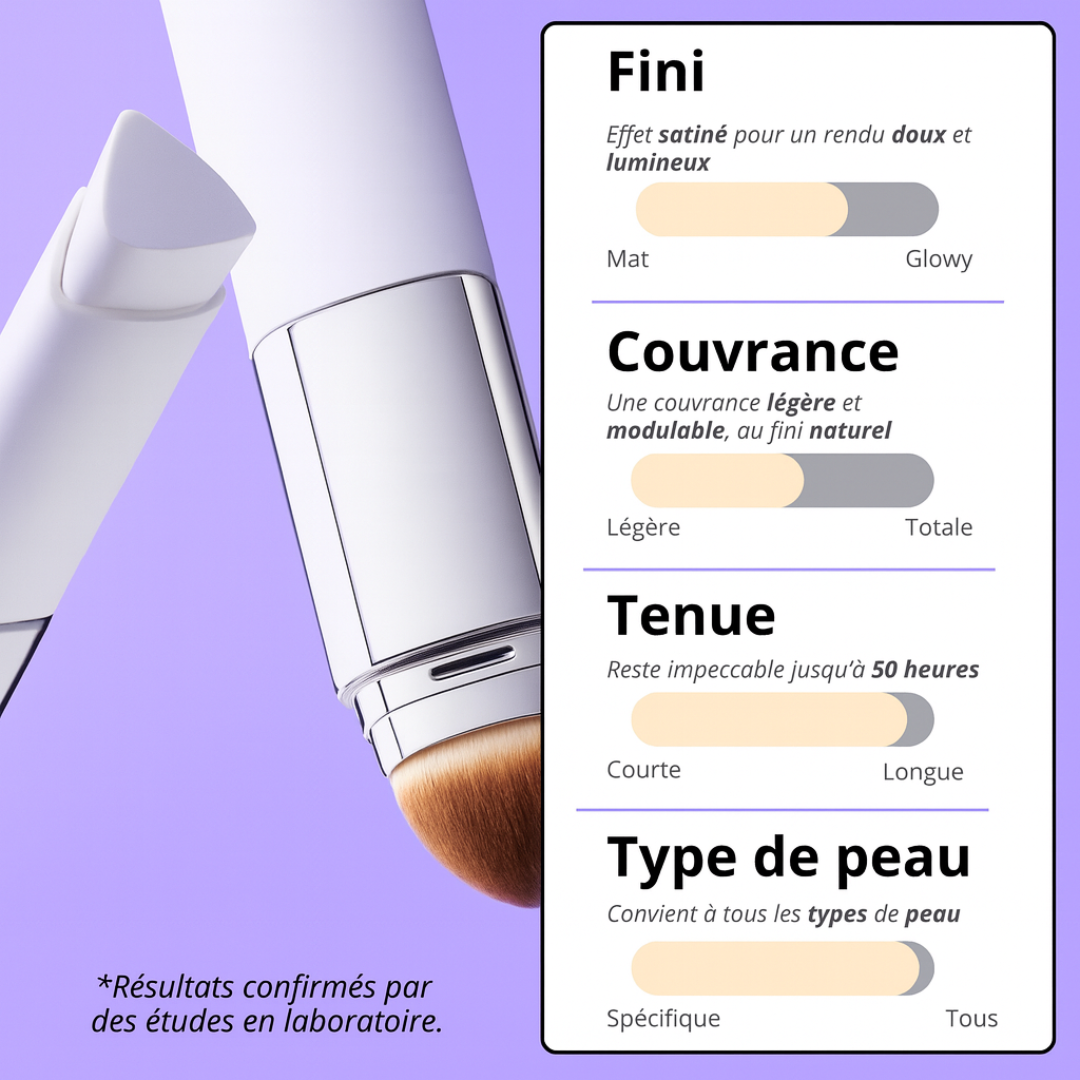 Stick fond de teint avec pinceau intégré