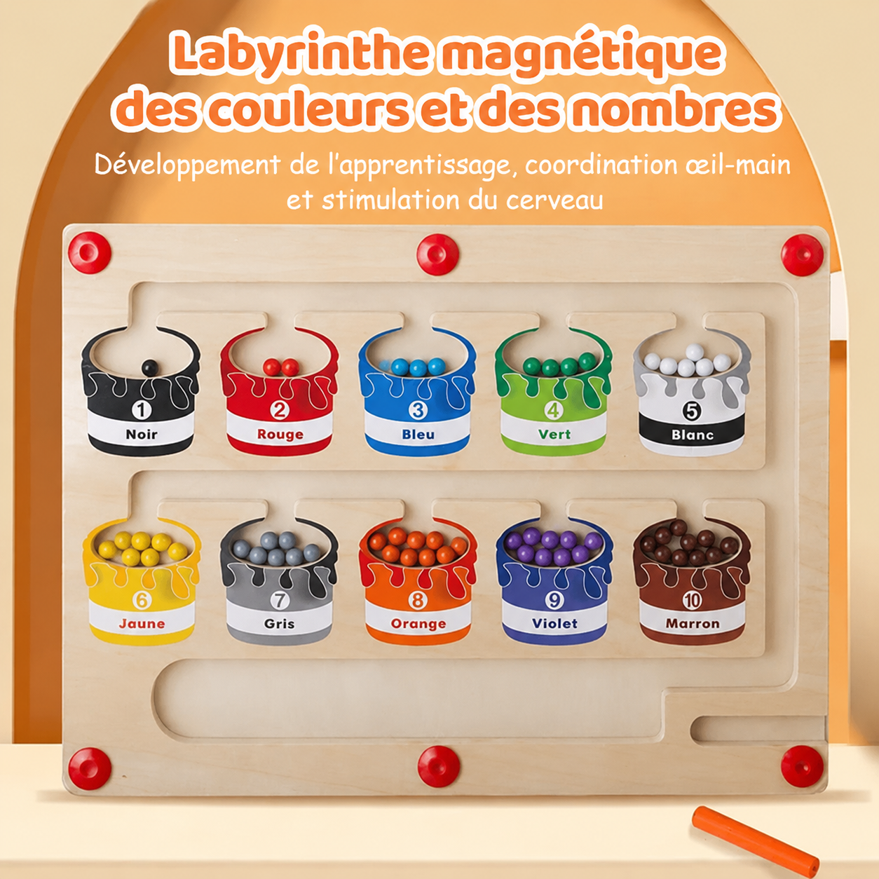 Magnetisches Lernlabyrinth für Kinder