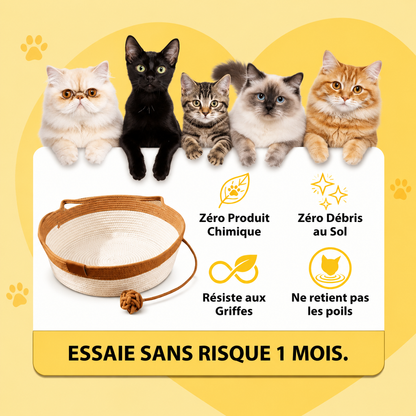 Geflochtenes Katzenkörbchen aus Naturfasern