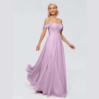 Robe de Demoiselle d'Honneur Élégante à Bretelles