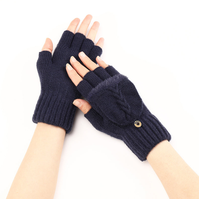 Warme Handschuhe mit halben Fingern