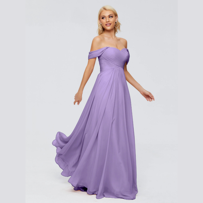 Robe de Demoiselle d'Honneur Élégante à Bretelles