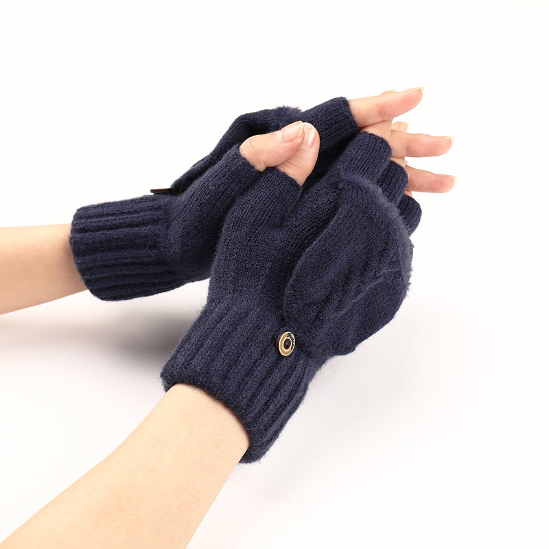 Warme Handschuhe mit halben Fingern