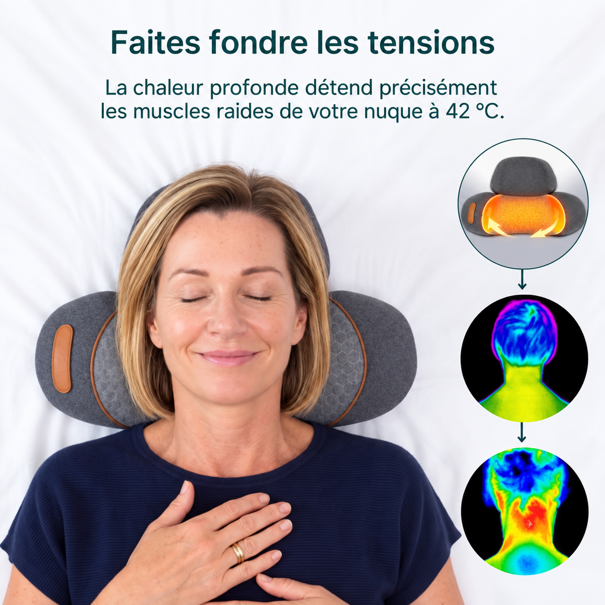 Coussin Cervical Ergonomique 3 en 1