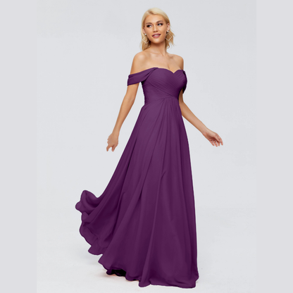 Robe de Demoiselle d'Honneur Élégante à Bretelles