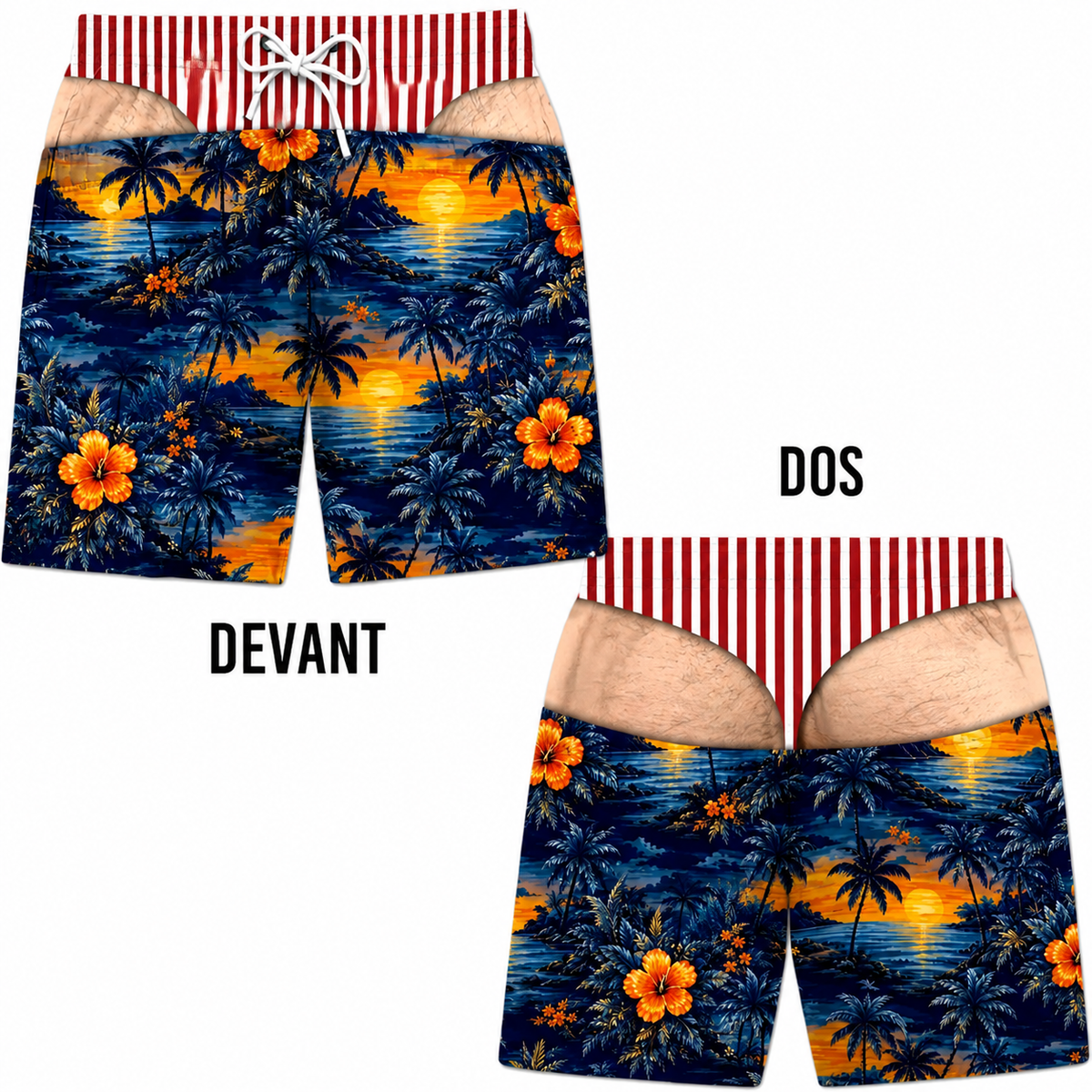Short de bain homme original