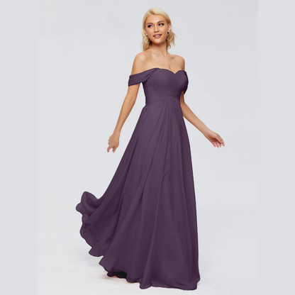 Robe de Demoiselle d'Honneur Élégante à Bretelles