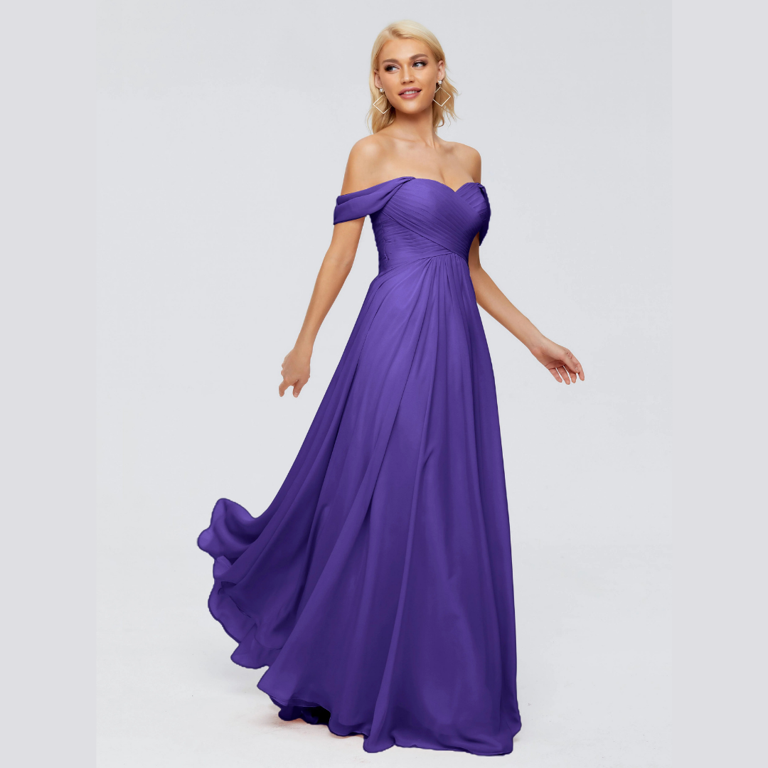 Robe de Demoiselle d'Honneur Élégante à Bretelles