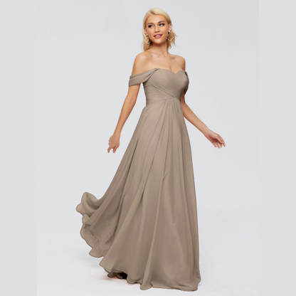 Robe de Demoiselle d'Honneur Élégante à Bretelles