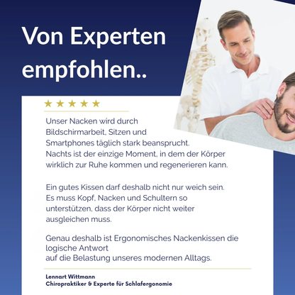 Oreiller cervical ergonomique mémoire de forme