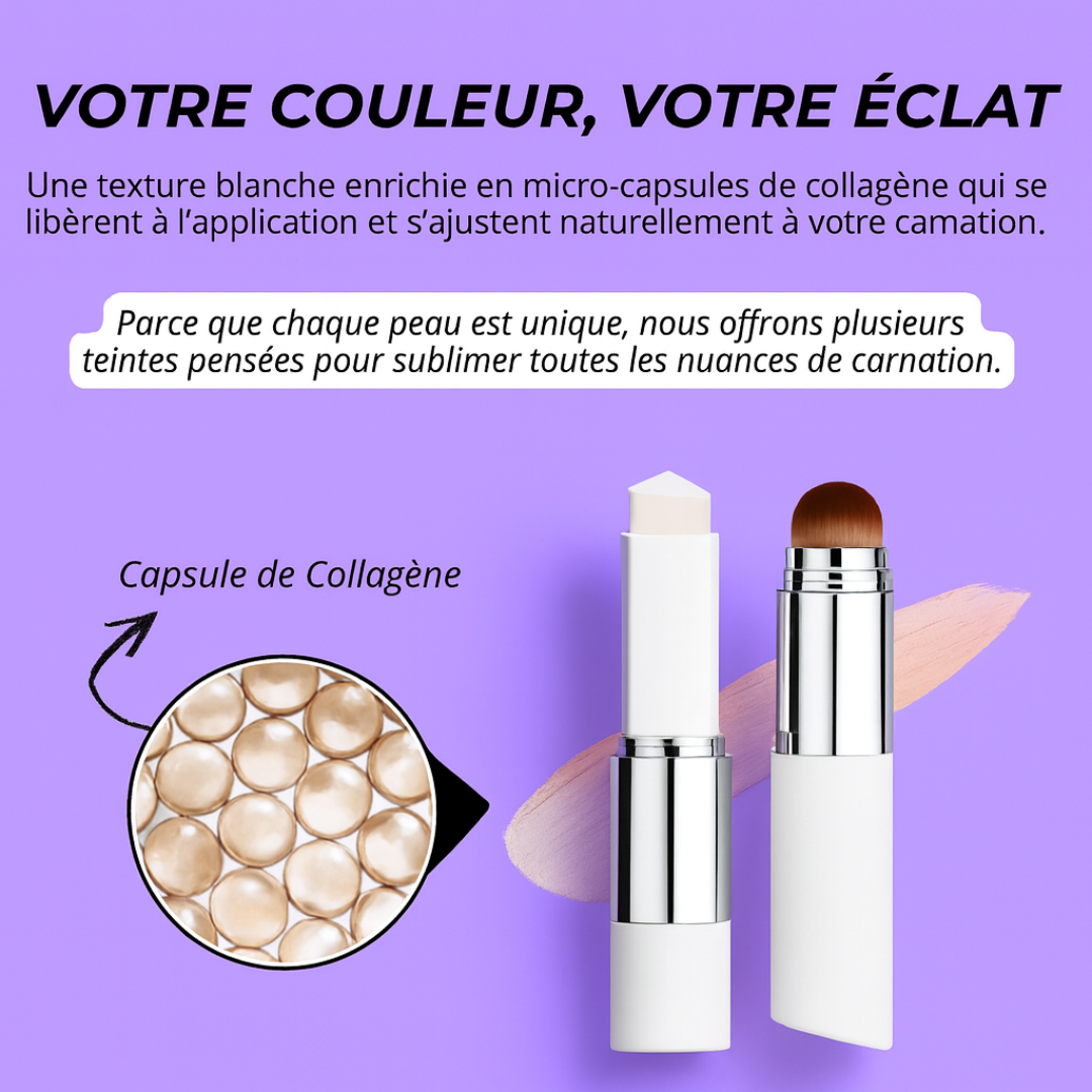 Stick fond de teint avec pinceau intégré