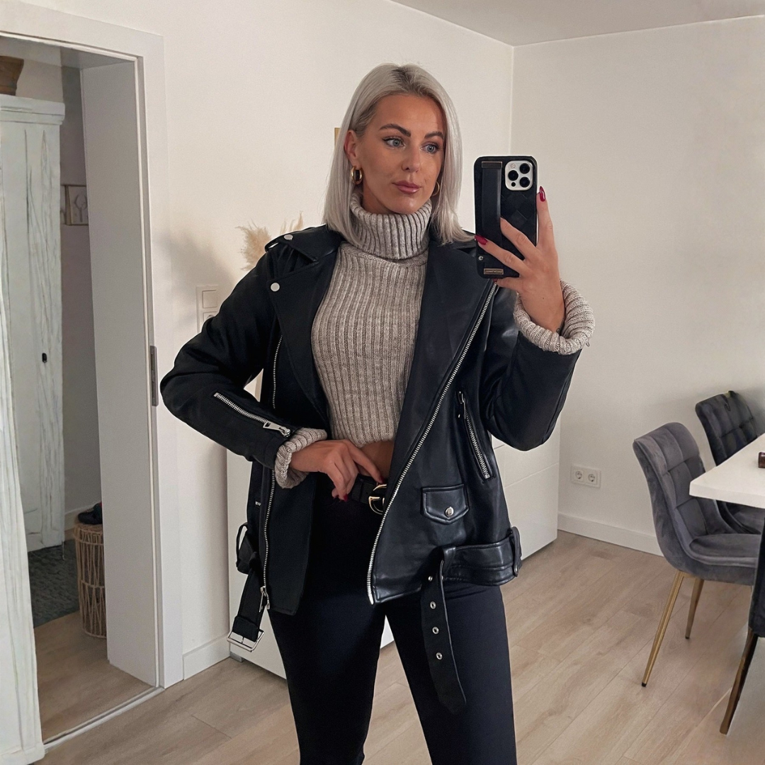 Veste femme stylée en similicuir