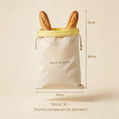 Sac conservation pain tissu naturel