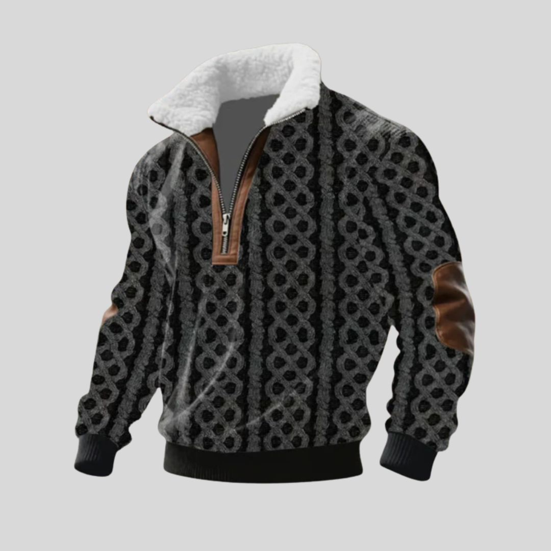 Pull polaire à col montant avec zip