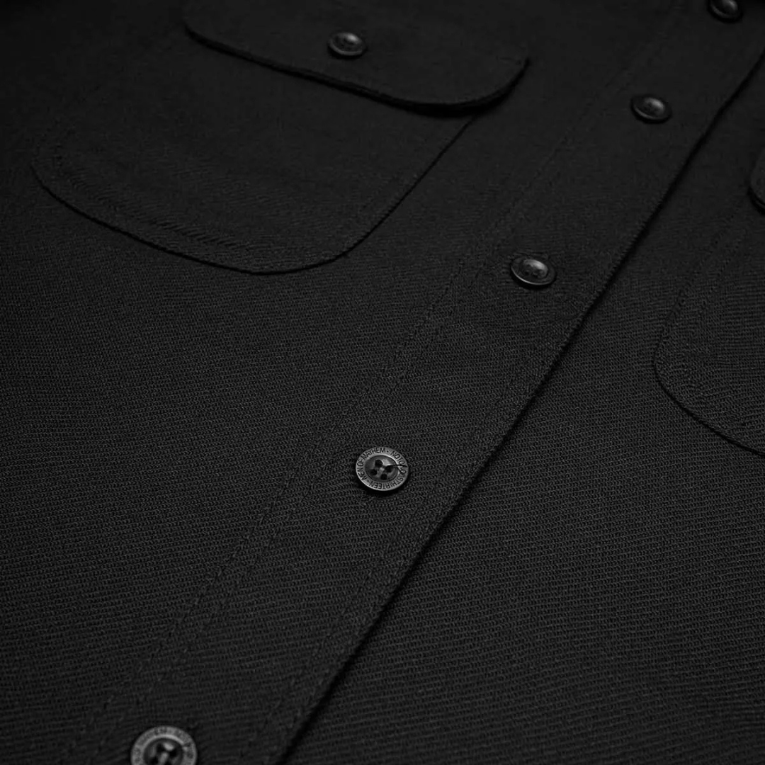 Schwarzes Flanellhemd Herren