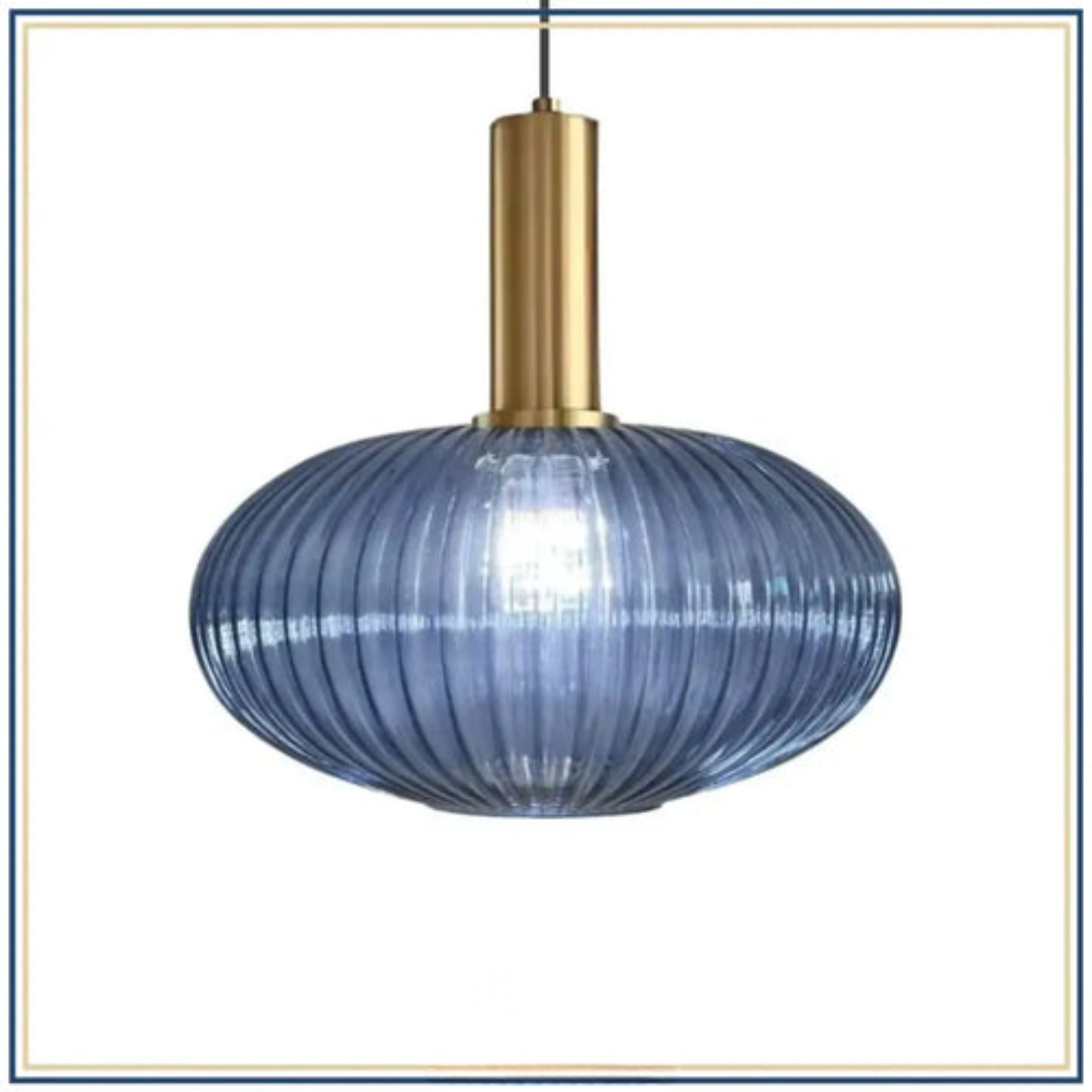 Lampadaire décoratif en verre texturé