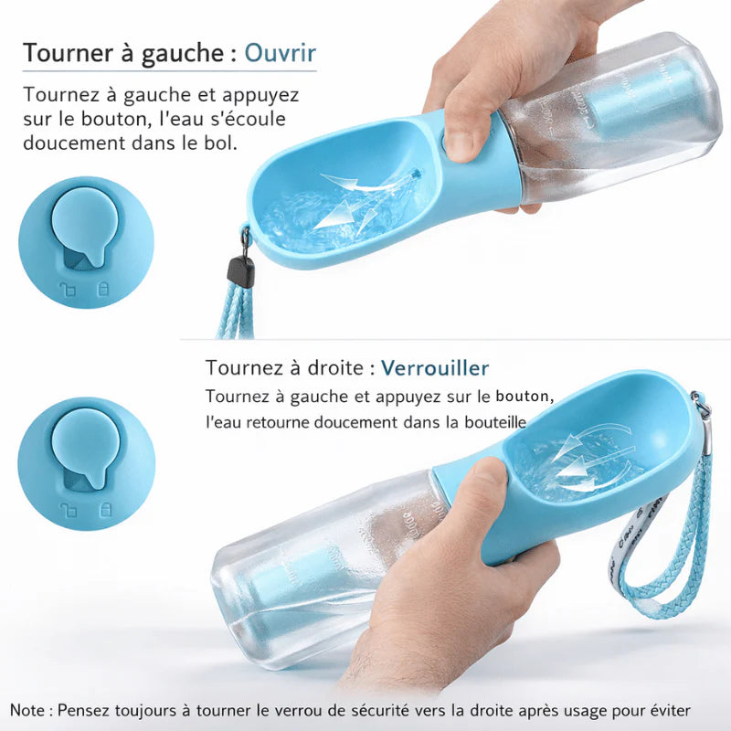 Tragbare 3-in-1-Trinkflasche für Haustiere
