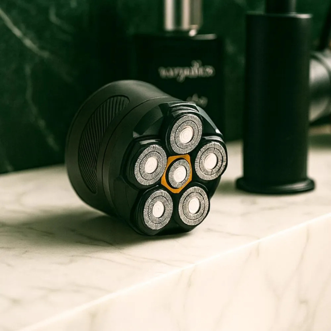 Rasoir ergonomique à 6 têtes