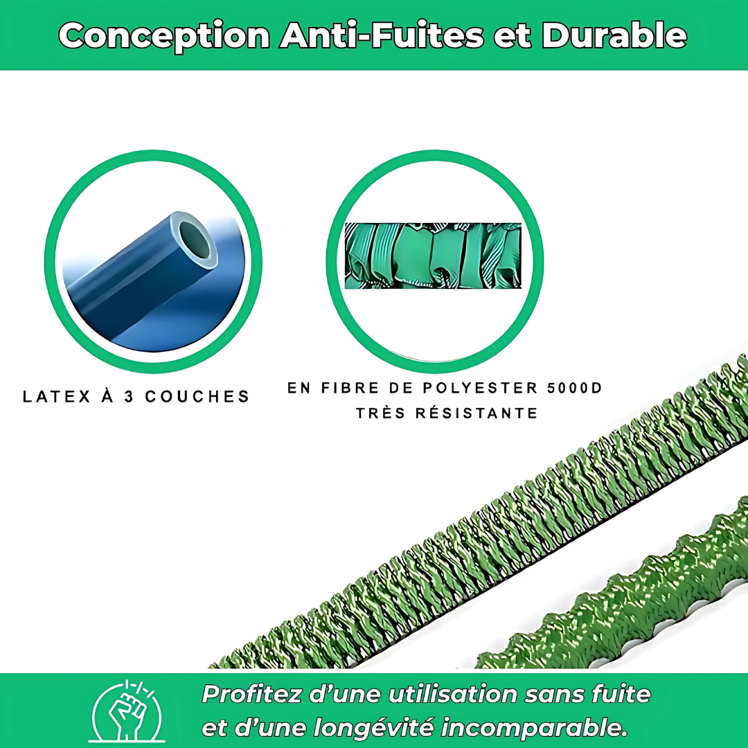 Tuyau d’arrosage extensible et léger