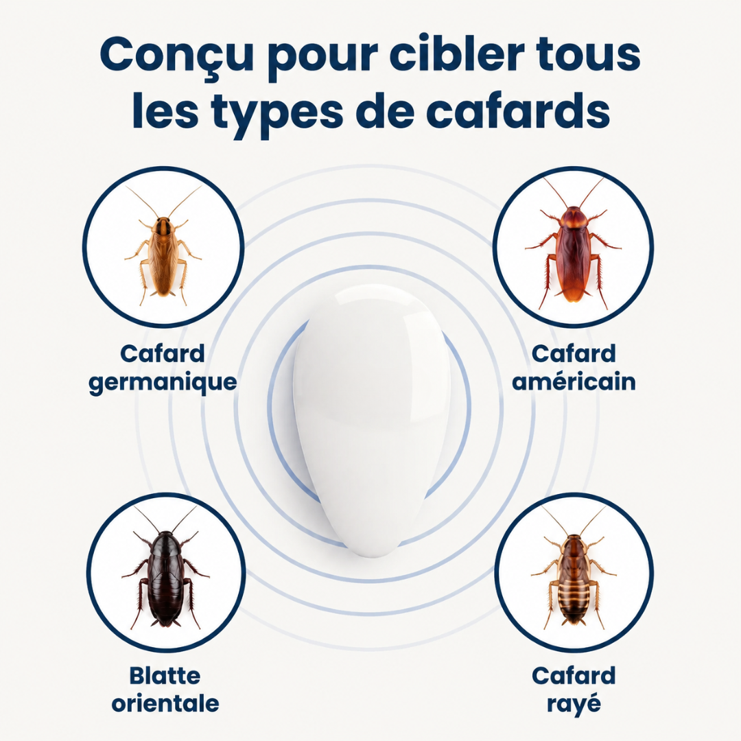 Répulsif Ultrason Anti-Cafards Sans Produits Chimiques