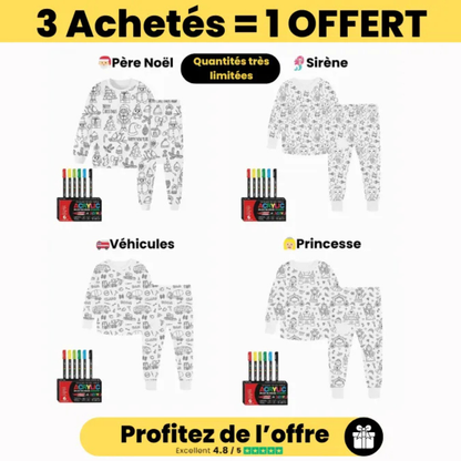 Ausmalbarer Pyjama für Kinder