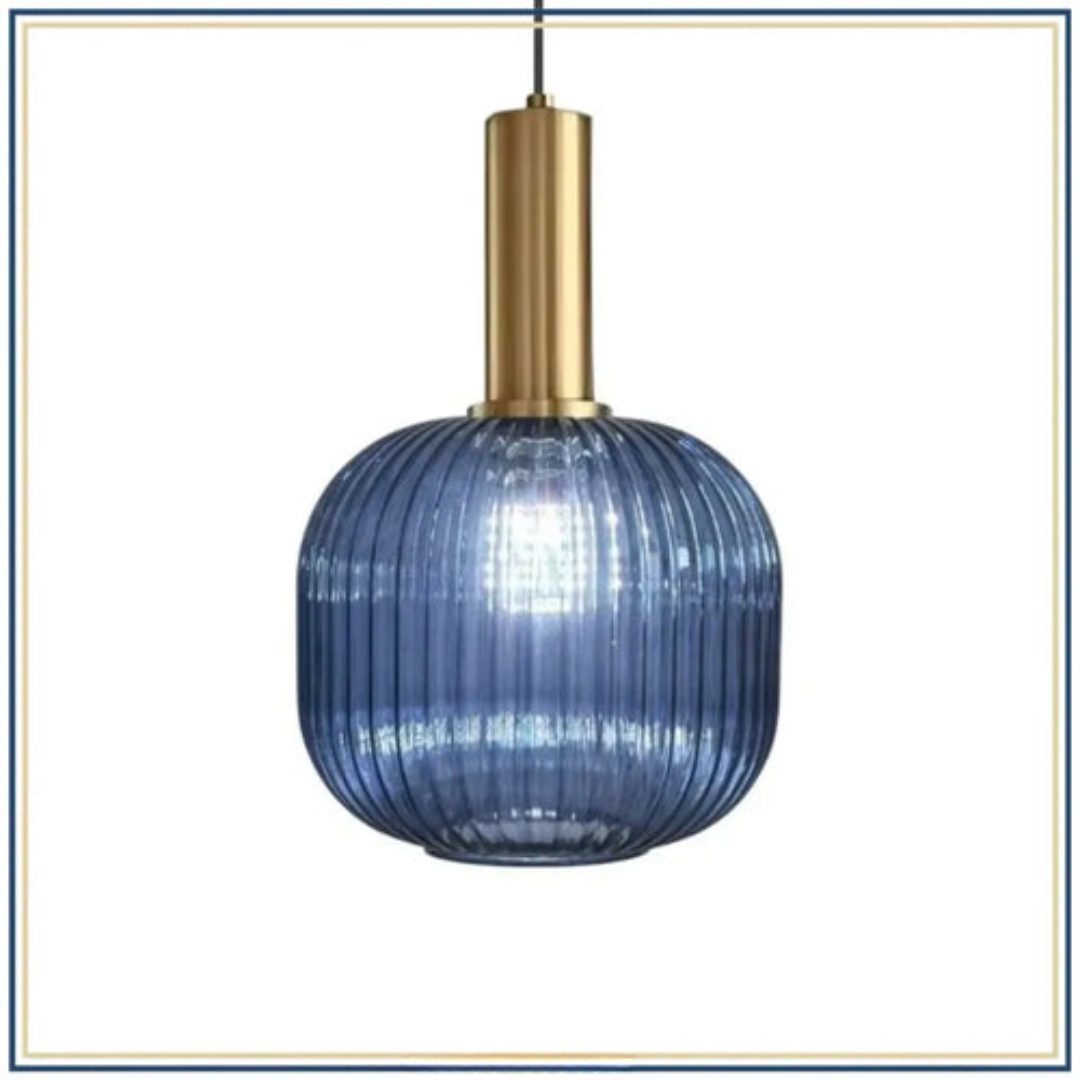 Lampadaire décoratif en verre texturé