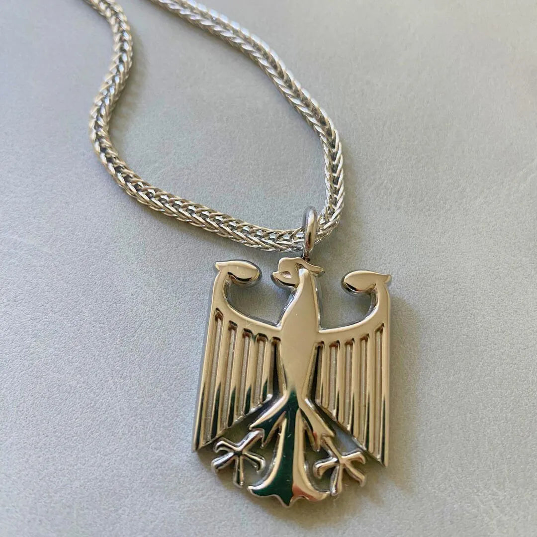 Edelstahlkette mit Adleranhänger
