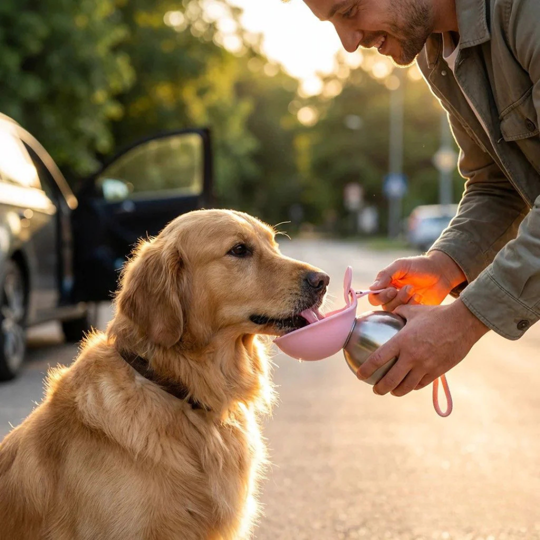 Gourde Portable pour Chien avec Bol Intégré