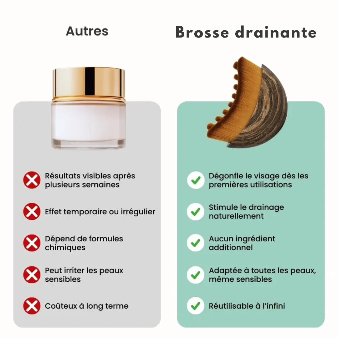 Brosse drainante visage