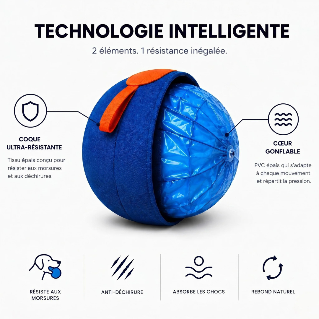 Balle interactive pour chien résistante
