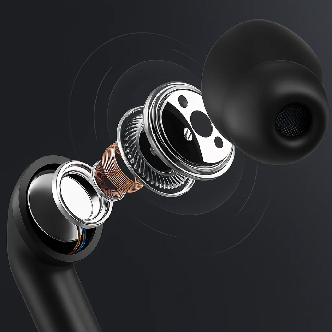 Kabellose Kopfhörer mit Geräuschunterdrückung und Ladecase