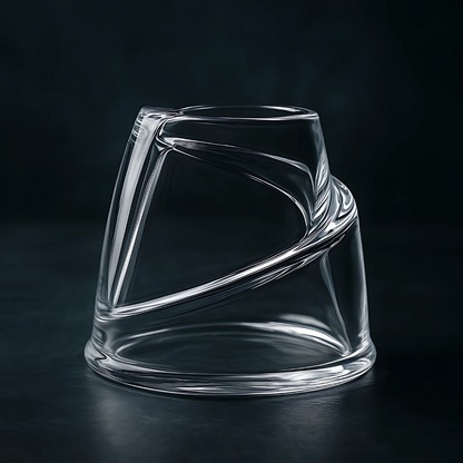 Verres torsadés double paroi