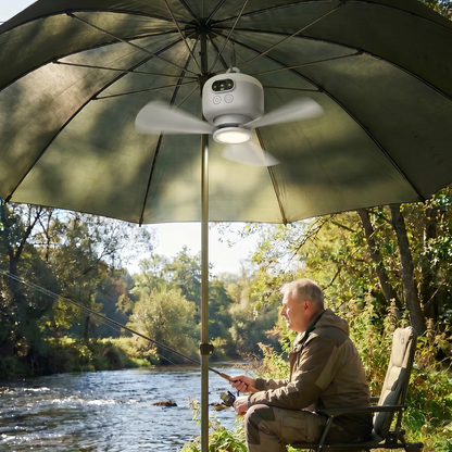 Tragbarer, wiederaufladbarer Ventilator mit LED und Fernbedienung