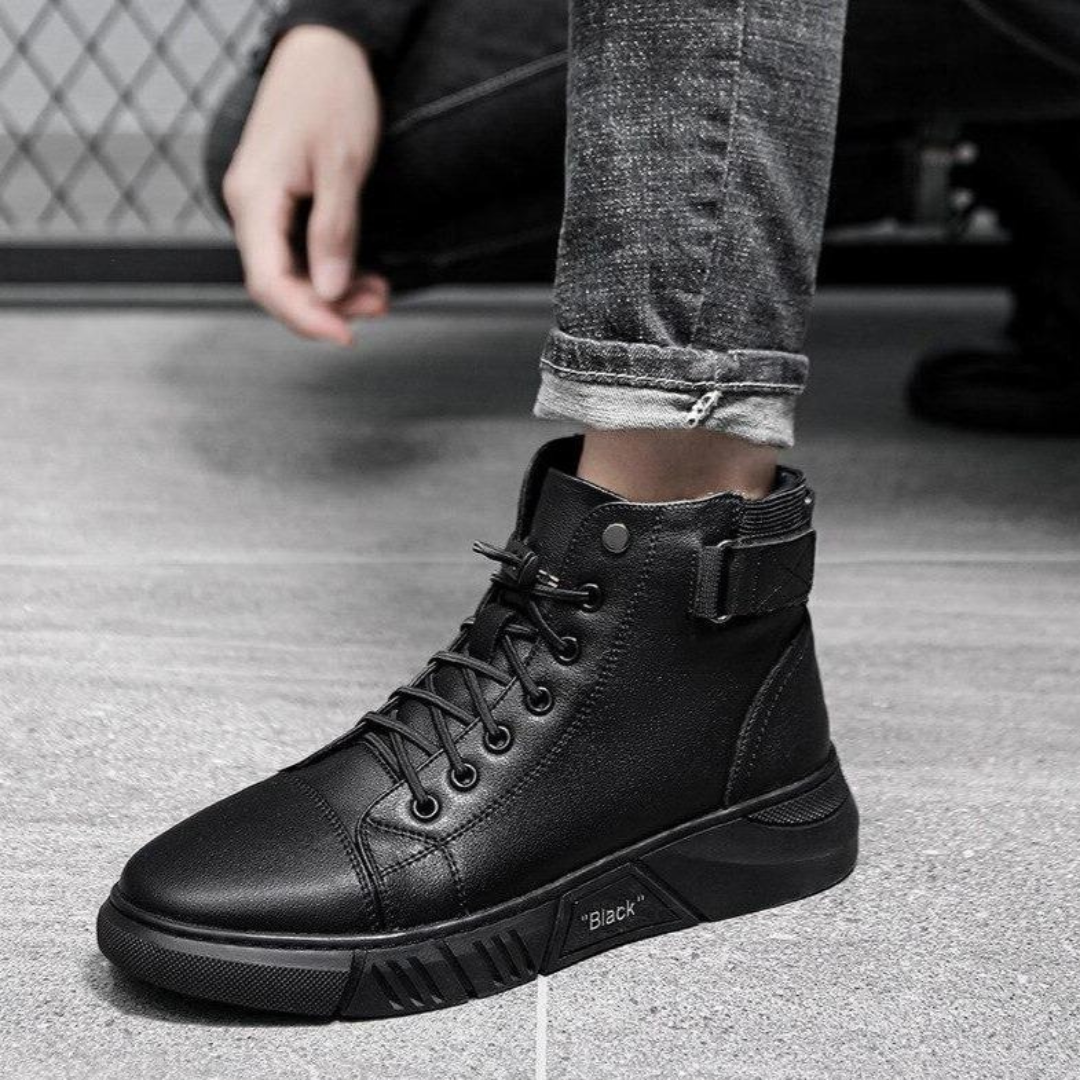 Bottines homme en cuir souple