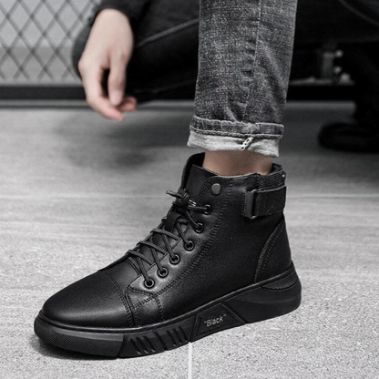 Bottines homme en cuir souple