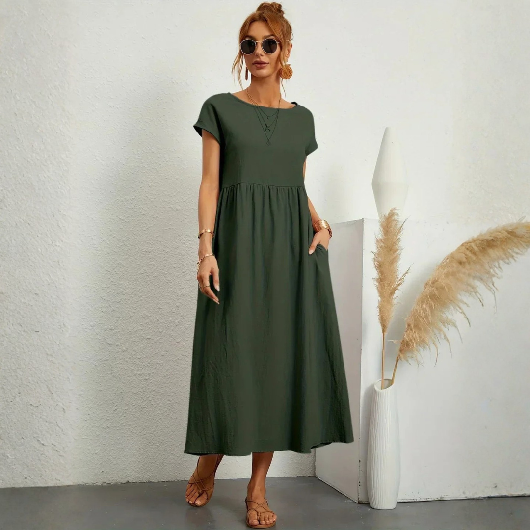 Robe longue fluide femme élégante et confortable été